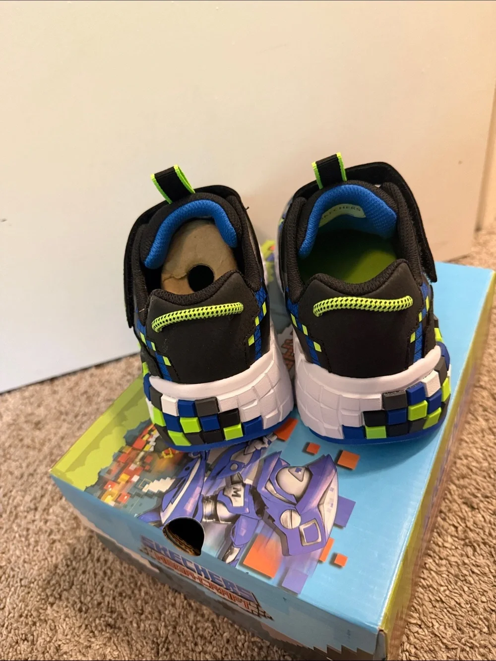 Skechers Kids' Blue & Lime Mega-Craft Light-Up Sneaker